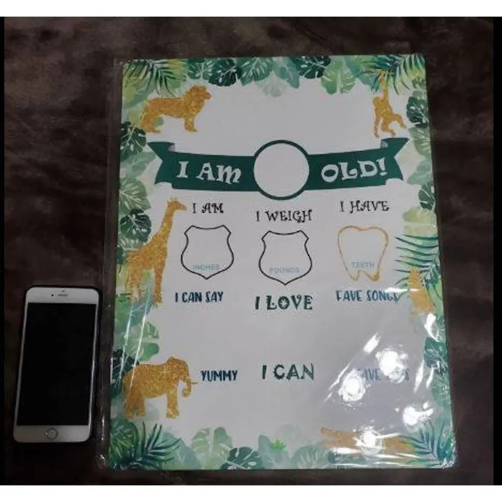 Jungle Theme Milestone Board - BRAND NEW!!!